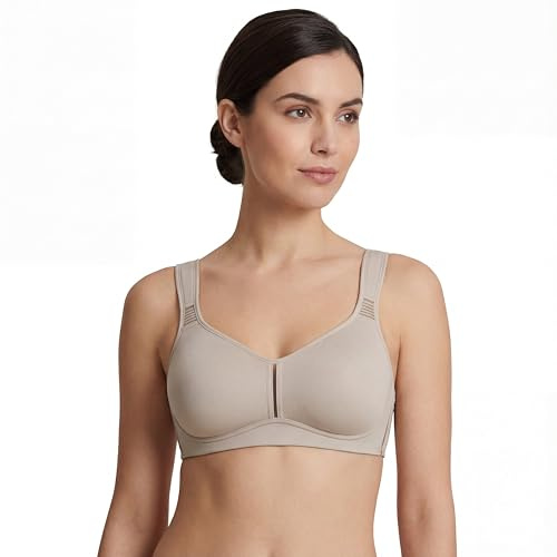 Selene, Reggiseno Contenitivo Donna con Fascia Anatomica, Senza Ferretto e Imbottitura, con Spalline Larghe Comfort, Collezione Elvira, Colore Terra, Taglia 4D
