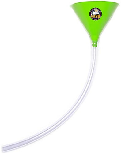 Premier Beer Bong Funnel Holds 40 Ounces, made in The USA for Drinking Games, Bachelor and Tailgate Parties (7 Funnel Colors to Pick from) (Green)
