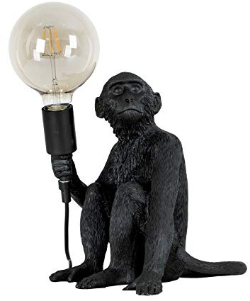 MiniSun | Modern Black Painted Monkey Design Table Lamp | Table Lamps & Home Improvements Essential
