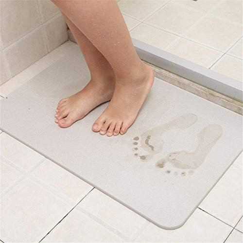 EATAN Tapis de Bain, Bain en Pierre de diatomite, Tapis antidérapant avec Un Super Absorbant antibactérien en Terre diatomée à séchage Rapide pour Plancher de Douche de Salle de Bain…