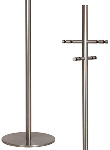 HISKA | GA-100.7 | Garderobenständer Edelstahl Kleiderständer Garderobe freistehend stabil Objekteinrichtung