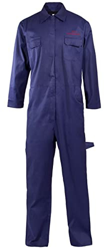 Personalised Stud Front Work Coverall Boiler Suit with Custom Embroidered Name (3XL)