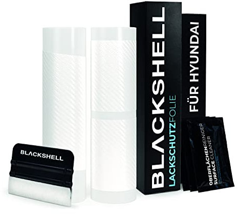 Blackshell® Lackschutz Set passend für Hyundai i20 | Typ GB | 2018-2020 (Facelift) Carbon weiß - passgenauer Ladekantenschutz, Einstiegsleisten inkl. Folierset