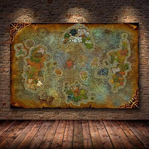 Lzqzjd 2000 Holzpuzzles Für Erwachsene, World of Warcraft-Kartenpuzzles, Ölgemälde Für Hegemoniekarten, Wohnzimmerdekoration, Schlafzimmer, Spielzeug Für Familien