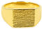 Herrenring Siegelring Gold massiv poliert eckig aus 925 Sterling Silber Echtgold vergoldet handgemacht minimalistisch modern | Männerschmuck aus Deutschland mit Geschenkbox (56)