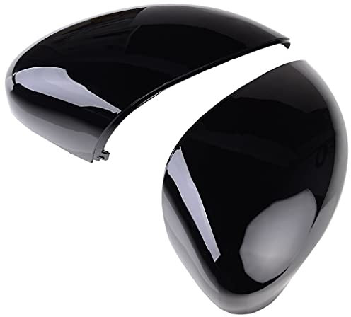 Coppia di coprispecchietti neri per Fo-rd Fiesta MK7 2008-2017 (nero lucido)