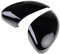 Coppia di coprispecchietti neri per Fo-rd Fiesta MK7 2008-2017 (nero lucido)