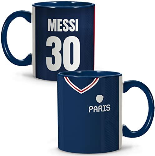 LolaPix Taza PARÍS. Tazas Personalizadas con Nombre. Taza Desayuno fútbol. Taza de cerámica 330ml. Varios diseños.