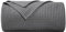 PHF 100% Baumwolle waffledecke Kuschedecke 230x270cm, leicht & atmungsaktiv, perfekt für den Sommer - Oeko-TEX® Zertifiziert - Hotelwäschequalität - Ideal für Sofa Couch Bett, Anthrazit