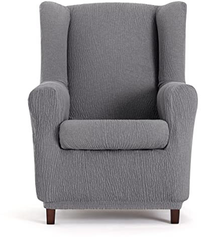 Eysa Funda de sillón orejero elástica Llion 1 Plaza Color 06/Gris