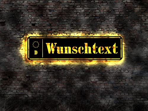Leuchtreklame Schilder KFZ Kennzeichen Nummernschild Rohlinge Maschine Zulassung Zulassungsstelle Behörde Schild Leuchtschild Werbung