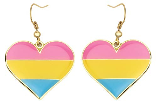 Pansexual Pride Herzform Ohrringe Gay & Lesbian LGBT Pride Geschenke