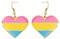 Pansexual Pride Herzform Ohrringe Gay & Lesbian LGBT Pride Geschenke