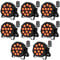 DELIBANG 8 PCS RGBW LEDs Strahler Akku 24W, Wiederaufladbar 12 LED Bühnenlicht mit Fernbedienung und Timing, LED Par Outdoor Effektstrahler 8CH für Party Bar Bühne Hochzeit Weihnachten