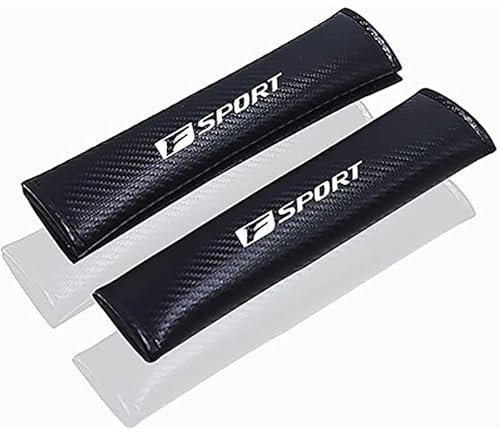 ANNAKK 2 Stück Auto Gurtpolster, Für Lexus F LFA ISF GSF RCF F Sport ct gs nx es if lc l Mit Stickerei Emblem, Weiches Bequem Langlebig Sicherheitsgurt Schulterpolster,B