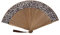 JIJIBA Folding Fan with Tassel Leopard Print Floral Design Chinese Style Women Archaistic Dancing Prop Fan for School