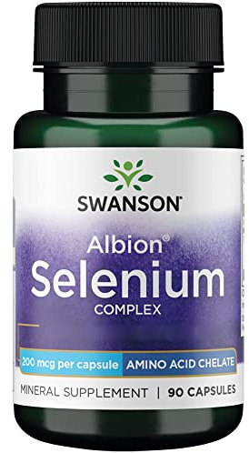 Swanson, Albion Selenium Complex, 200mcg, 90 Capsules, High Dose, Soy Free, Gluten Free, Non-GMO