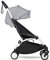 BABYZEN YOYO2 Kinderwagen (Kinderwagengestell White und 6+ Textile Set Stone) - Inklusive Gurt, Rückenlehne, Verdeckbügel, Schultergurt, Aufbewahrungstasche, Sitzpolster und farbgleichem Verdeck