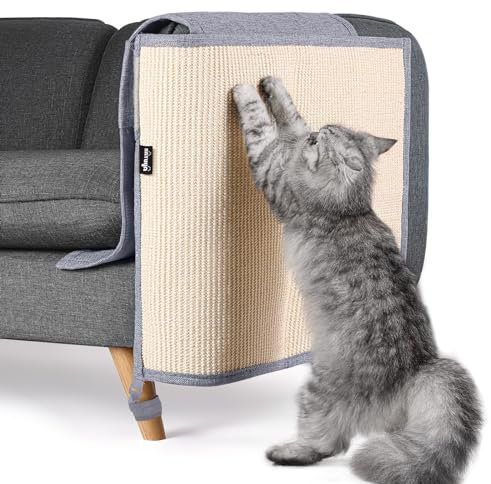 NATUYA Kratzschutz Sofa Katze Möbelschoner von Katzen - Katzenmöbel Schutz Katze Kratzschutz Kissen dehnbar Anti-Kratzer Sofa Kissen (Hellgrau, Links)