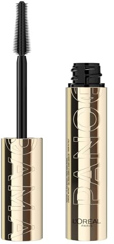 L'Oreal Paris Voluminous Panorama Mascara, Volumizing and Lengthening Mascara, Washable Longwear and Smudge Resistant Make Up, Blackest Black, 0.33 Fl Oz