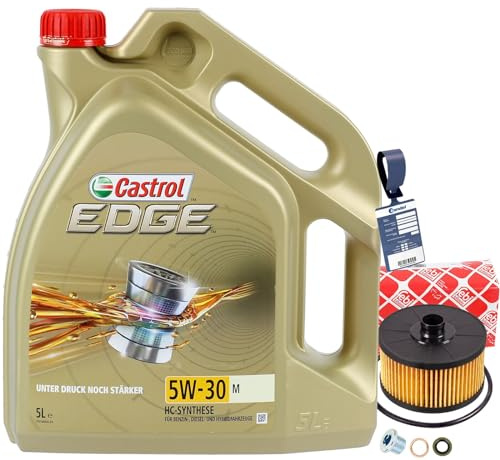 Febi Ölfilter 5W30 Öl | 100487,FEBI(OX968D)+518.471.021+MN1801+Edge M 5W30 für A B Klasse W/V177 W247 453 0,9