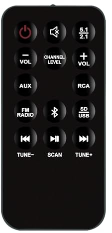 VINABTY Neu Z607 Ersatz Fernbedienung für Logitech Z607 Bluetooth 5.1 Surround Sound Speaker Remote Controller