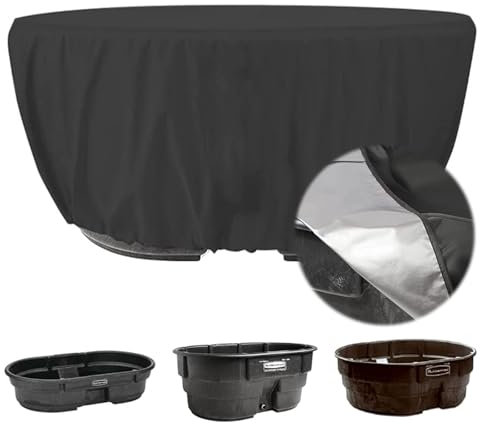 Cubierta de jardín impermeable para bañera de hidromasaje al aire libre para bañera de hidromasaje con cable retráctil mantiene alejados el polvo/los escombros y las hojas (52L*31''W*12''H)