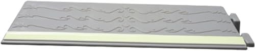 Schwellenrampe Rollstuhlrampe for Haustüren, for Rollstuhl, Roller, Trolley, Spielzeugauto, selbstleuchtend bei Nacht(Grigio,30x6.5cm)