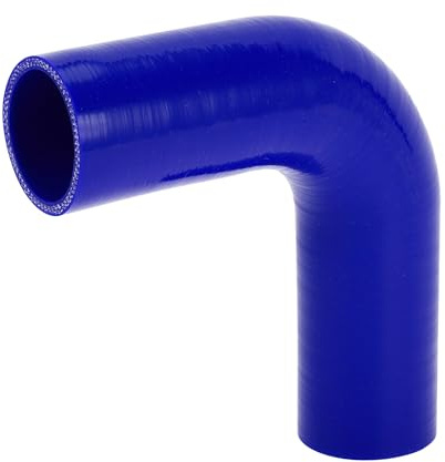 A ABSOPRO 1 Pièce 51Mm/2.01 Id 150Mm/5.91 Longueur 90 Degrés Tuyau De Silicone Bleu Tuyau De Liquide De refroidissements Universel