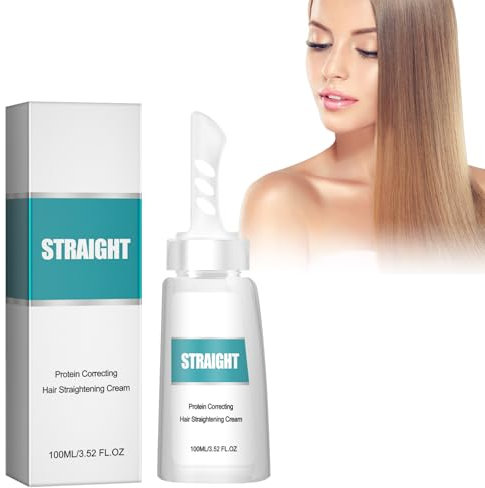 Haarglättungscreme, Protein-Haarglättungscreme, Seidige & Glänzende Haarglättungscreme, Protein Korrigierende Haarglättungscreme Glättungscreme Tiefenwirksame Haarkur hair straightening