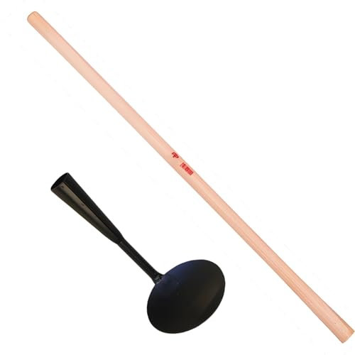 Bricoloco Cazo saca Tierra 180 mm. con Mango para cavar Hoyos para Postes y plantación. Extracción Solo de la Tierra necesaria con Menos Esfuerzo. Cuchara Cava Hoyos Manual para jardín y Cultivo