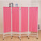 Stellwand Sichtschutz - Faltbarer Raumtrenner, Klappbarer, Medizinischer Sichtschutz Auf Rädern, Für Sichtschutztrennwand Im Innenbereich, Temporäre Wand Im Büro/Schönheitssalon/Krankenhaus(Pink)