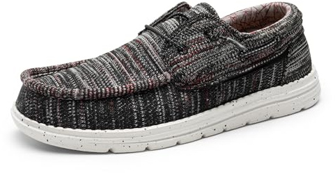 Bruno Marc Men's Slip-on Loafers Shoes,Size 9.5,Black/Red,SBLS223M