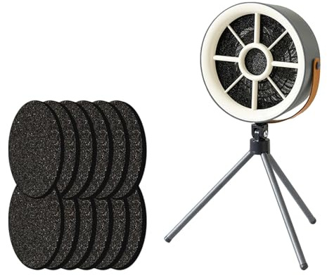 Fenteer Tragbare Dunstabzugshaube, Küchenabluftventilator, tragbar, geräuscharm, wiederaufladbar, Mini-Dunstabzugshaube für Wohnheim, Wohnmobil, Küche, Grill, Grau