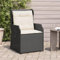 Xichuzi Gartensessel mit Kissen 2 STK. Verstellbar Schwarz Poly Rattan, Gartenstühle, Gartenmöbel, Balkonstuhl, Garten Stühle, Terrassenstühle, Balkonmöbel - 368991