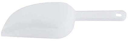 Cucharas medidoras de plástico, pala de bandeja de hielo transparente de plástico, multifuncional, para harina, caramelo, postre, cereales, palas para postre de fiesta (1 unidad)