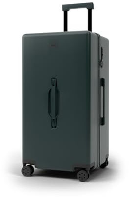 PASTELS® Check in Suitcase – 100% Polycarbonate Trunk Luggage | 72 x 35 x 35 | Lightweight Hard Shell with 4 Spinner Wheels & TSA Locks (Hunter Green, Trunk - 72 x 35 x 35cm)