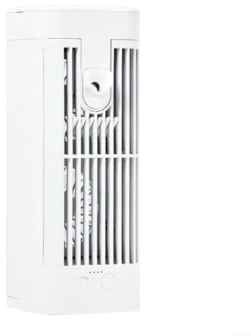 USB Wiederaufladbare Mini Tragbare Klimaanlage Ventilator Kleine Mobile Klimaanlage Sommer Mini Klimaanlage mit 3 Windgeschwindigkeiten Luftkühler für Schlafzimmer, Auto, Zuhause und Büro (2400mAh)