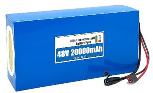 Batería De Iones De Litio para Patinete Eléctrico De 48V 20Ah 13S3P con BMS Y Cargador De 54.6V para Patinete Eléctrico De 300W 500W 700W Y 1000W 48V20AH,XT90