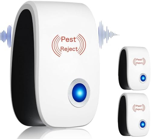 Bugshield Milben Stecker Pro 2/4 Stück, Bug Shield 2025 – Milben entfernen in 5 Sekunden, Ultraschall Gerät für Mäuse vertreiben, Moskito, Kakerlaken, Spinnen und Fliegen