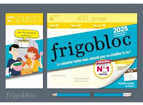 Frigobloc Hebdomadaire compact 2025-Calendrier d'organisation familiale/ sem: (sept. 2024-déc. 2025)