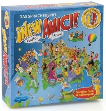Das Sprachenspiel ¡NEW AMICI!™: Deutsch-Spanisch / Sprachenspiel – 525 Karten, 1 Spielbrett, 4 Spielsteine, 1 Würfel, Spielregeln & Mini Atlas: ... Sprachen, Quiz & Rollenspiel! (Miscelaneous)
