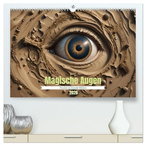 Magische Augen (hochwertiger Premium Wandkalender 2026 DIN A2 quer), Kunstdruck in Hochglanz: Tauchen Sie ein in Augen als Fenster in fremde Welten (CALVENDO Kunst)