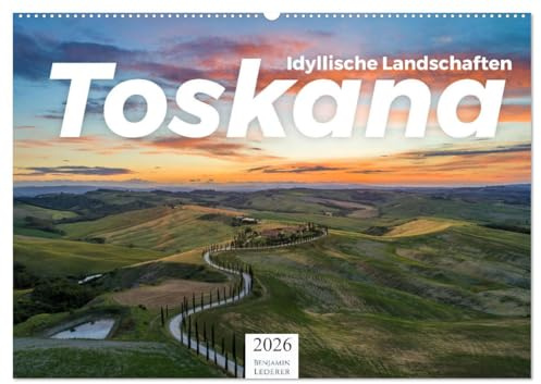 Toskana - idyllische Landschaft (Wandkalender 2026 DIN A2 quer), CALVENDO Monatskalender: Entdecken Sie die wundervolle Landschaft der Toskana. (CALVENDO Orte)