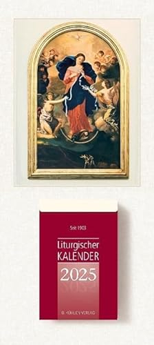 Liturgischer Kalender 2025: Tagesabreißkalender mit bebilderter Rückwand