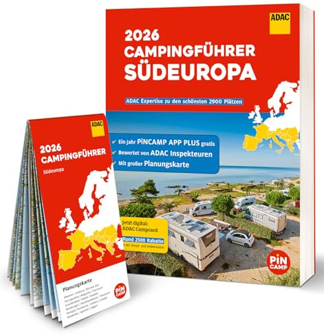 ADAC Campingführer Südeuropa 2026: Mit Gutscheincode: 1 Jahr PINCAMP Camping App kostenlos (Wert: 11,99 EUR)