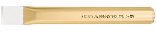 Rennsteig 310 175 1 DIN 6453 Flat Cold Chisel, Gold/Silver, 175 x 20 x 12 mm