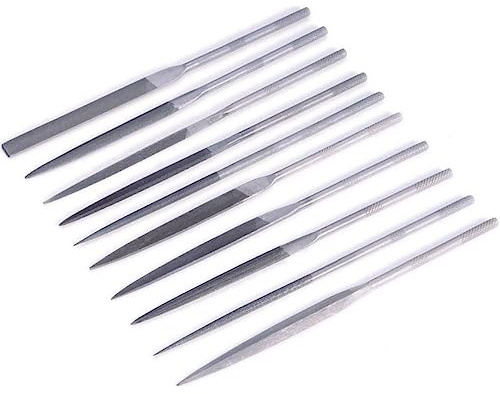 TOOLCRAFT 821006 Nadelfeilensatz 10tlg. Hieb-Länge 90 mm Länge 180 mm 1 Set