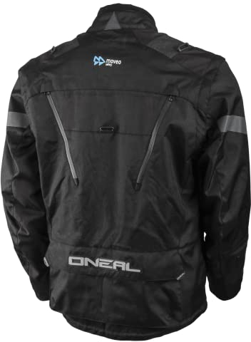 O'NEAL | Enduro-Jacke | Enduro MX | Wasserabweisendes Außenmaterial, Protektorentaschen an Rücken, Ellenbogen und Schultern | Baja Racing Jacket | Erwachsene | Schwarz | Größe M