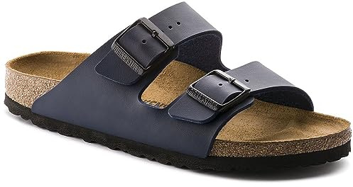 Birkenstock Unisex - Adult Arizona 51061, Birko-Flor Clogs & Mules (Regular), Blue Birko Flower, 5 UK